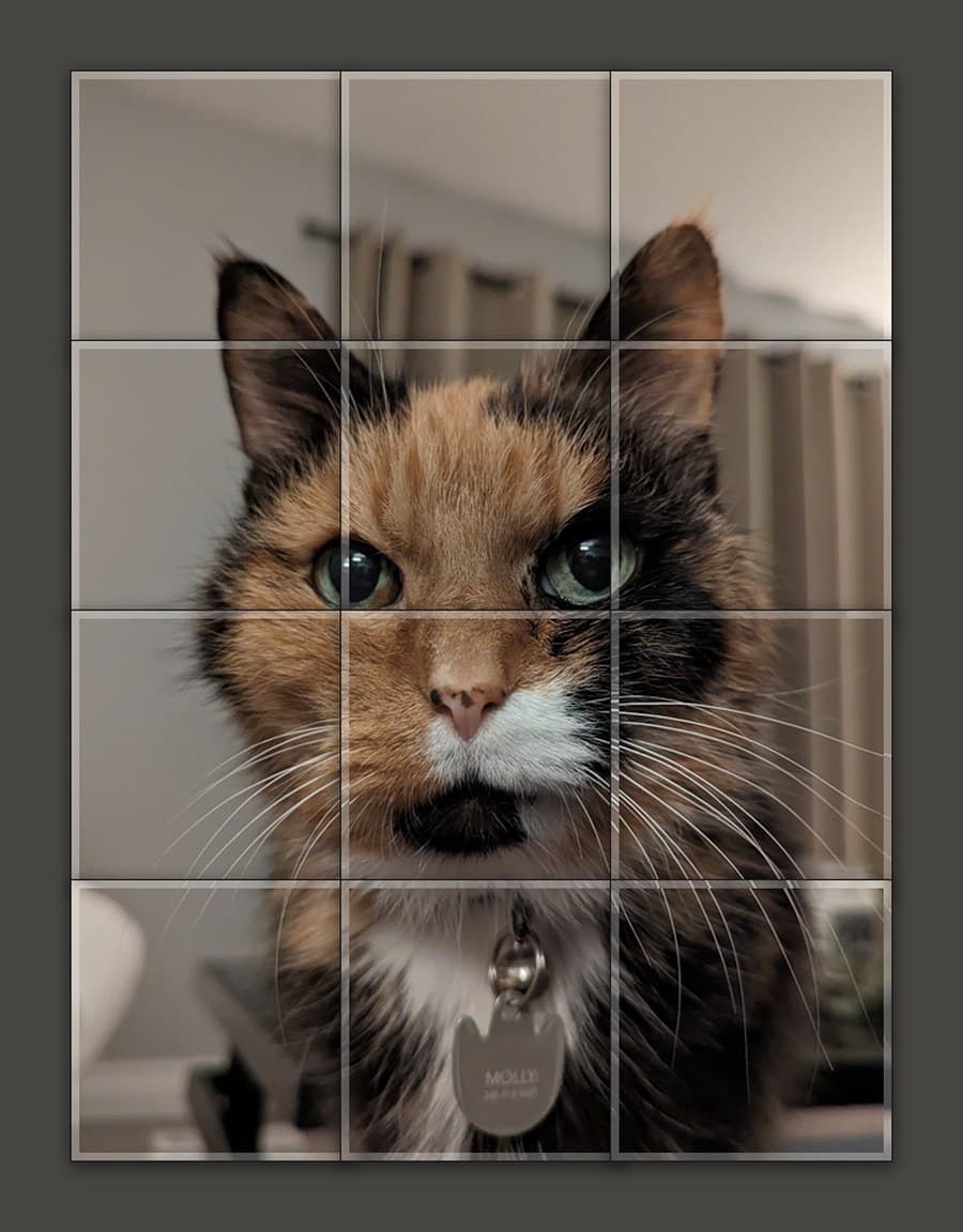 3×4 tall photo mosaic magnets